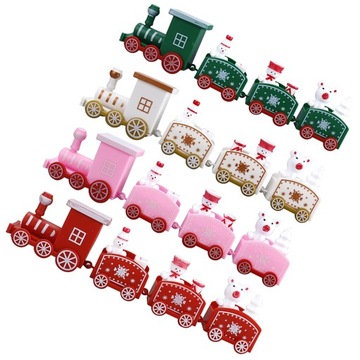 МАЛЕНЬКИЙ ПОЕЗДИК ОРНАМЕНТ МИКРО-НОВОГОДНИЕ ИГРУШКИ 4 ШТ.