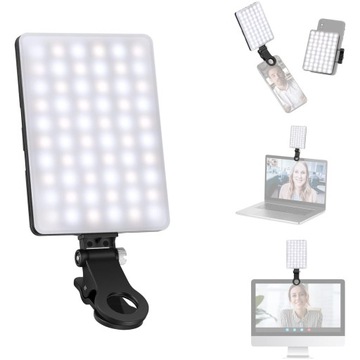 Światło wypełniające LED z klipsem Lampka do selfie 3 tryby oświetlenia 4W