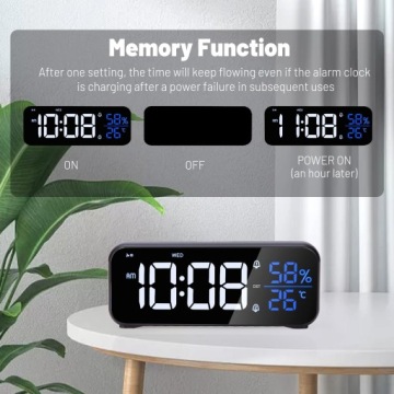 Цифровой будильник Часы с температурой и влажностью