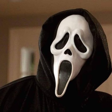 SCREAM SCREAM МАСКА БЕЛАЯ С КАПЮШОНОМ для ХЭЛЛОУИНА