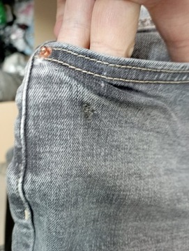 Bershka Szare obcisłe jeansy z podwyższonym stanem 44
