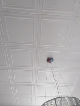 Панель стеновая потолочная белая Классический английский стиль 50 см х 50 см