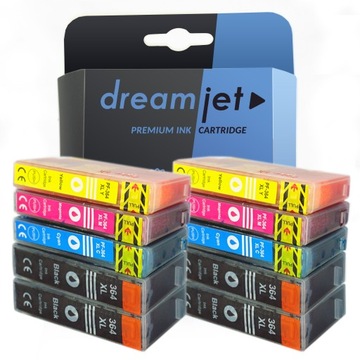 10x Tusz do HP 364 XL C6380 D5460 6510 5510 B109