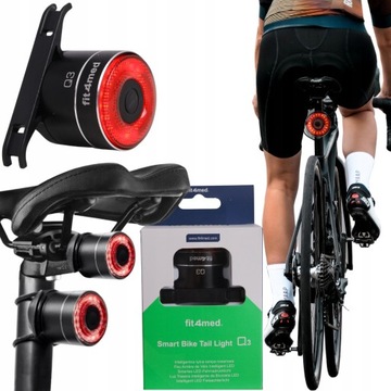 ЗАДНИЙ ВЕЛОСИПЕДНЫЙ ФОНАРЬ USB-АККУМУЛЯТОР ДАТЧИК ДВИЖЕНИЯ Стоп-сигнал