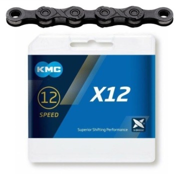Цепочка KMC X12 126L 12S застежка blacktech CL552