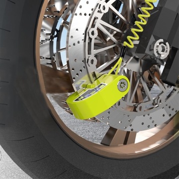 Замок тормозного диска с сигнализацией для мотоциклов и велосипедов. Водонепроницаемый.