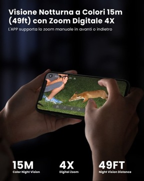 KAMERA ZEWNĘTRZNA OBROTOWA IP WIFI 2K HD 4x ZOOM