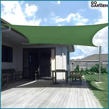 Żagiel daszek zacieniacz materiał uv przeciwsłoneczny do ogrodu zielony 3x2