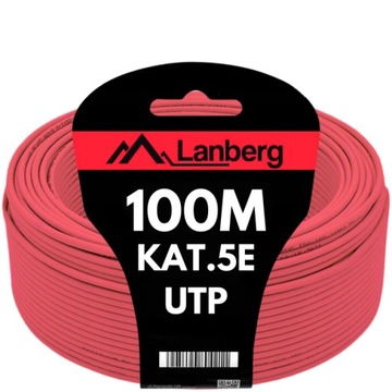 КАБЕЛЬ LAN КАБЕЛЬ ВИТАЯ ПАРА RJ45 UTP CAT.5E CAT.5E 100M LANBERG