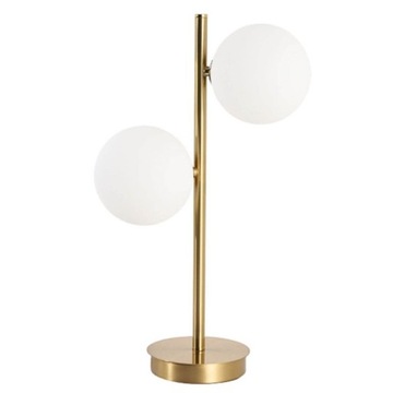 LIGHT PRESTIGE DORADO LP-002/2T LAMPKA STOŁOWA NOCNA ZŁOTA KULE BIAŁE