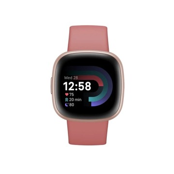 Fitbit Versa 4 с цифровым сенсорным экраном, розовый GPS