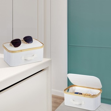 Органайзер для косметики Ювелирный стол для гардероба с крышкой Бежевый 2шт