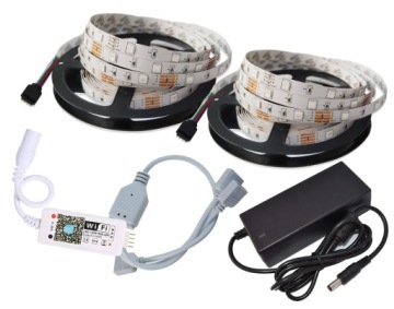 ZESTAW Taśma Listwa LED RGB 10m + WiFi IOS ANDROID