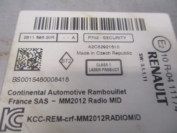 РАДИО CD RENAULT KANGOO II LIFT