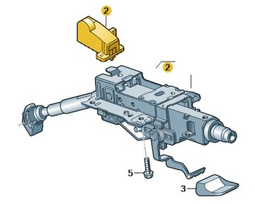 ASO Новый, Оригинальный 3C0905861J Замок колонки k.