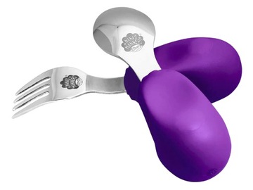 ЭРГОНОМИЧНЫЕ детские столовые приборы, удобные в использовании, фиолетовые NANA'S MANNERS