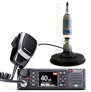 MIDLAND 88 + SIRIO TURBO 5000 MAG 145 Zestaw CB