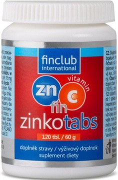 FIN ZINKOTABS 120 FINCLUB CYNK WITAMINA C - Odporność