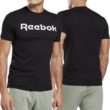 Reebok t-shirt koszulka męska czarna bawełniana klasyczna GJ0136 L