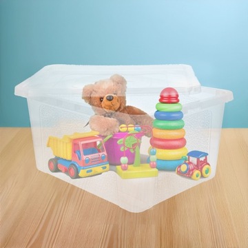 ПЛАСТИКОВЫЙ КОНТЕЙНЕР с крышкой, большой запираемый органайзер, 20 л.