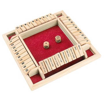 Dice Board Game Shut the Box Dice Toys Table Red