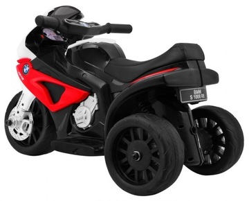 Для детей Мотоцикл BMW S1000 RR Mini на аккумуляторе, красный, 3 колеса, светодиодные звуки