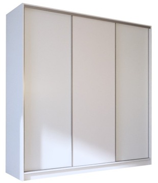SZAFA PRZESUWNA 3 DRZWIOWA LINIA MODERN 180 x 250 CM BIAŁA - NA WYMIAR