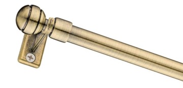 MINI KARNISZ ZAZDROSTKA METAL 120-200cm ZŁ. ANTYK