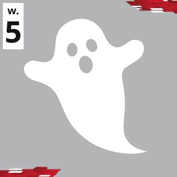 Halloween duchy duszki ghost mara nalepka naklejka