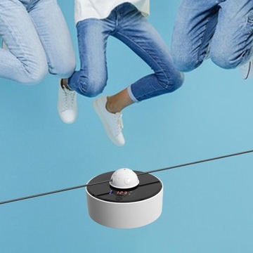 Скакалка Интеллектуальная, тихая скакалка для игр, белая