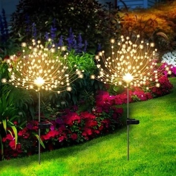 4x LAMPA SOLARNA OGRODOWA DMUCHAWIEC FIREWORK 120 LED
