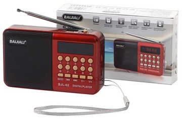 Mini Radio małe kieszonkowe FM USB SD bateria