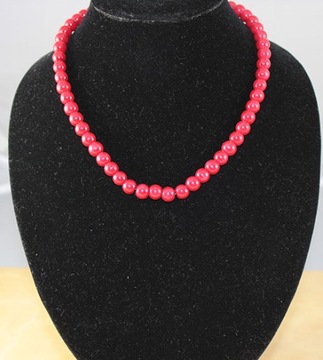 -MARGUT- Жемчужные бусины 8 мм, рябина красная