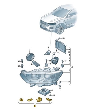 РЕМКОМПЛЕКТ ФАРЫ VW T-Roc правая