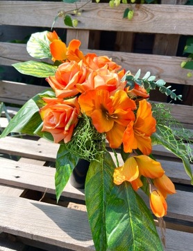 БУКЕТ Украшение вазы Искусственные цветы на могилу Украшение вазы