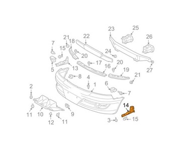 DRŽÁKY NÁRAZNÍKU LEXUS GX470 03- 5327260011 LEVÉ