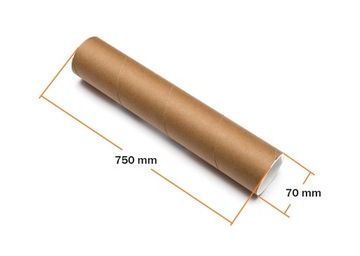 Tuba Tekturowa 70mmx750mm Tuleja Kartonowa B1 10sz