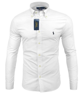 2 KOSZULA RALPH LAUREN POLO BIAŁA SLIM FIT M