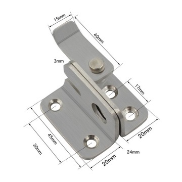 Zatrzask klapowy Zatrzask bramowy Wytrzymały zatrzask ryglujący do srebrnego S Prawy otwarty