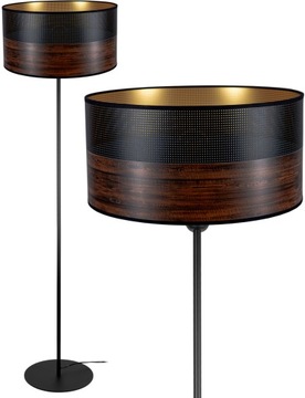 NOWOCZESNA LAMPA STOJĄCA PODŁOGOWA ABAŻUR WENGE 40CM LOFT LED