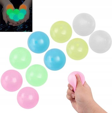 Sticky Fluorescencyjna Antystresowa Piłki 10 szt