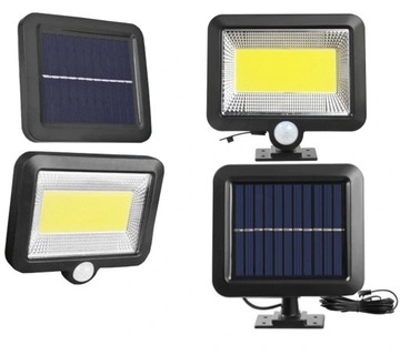 LAMPA SOLARNA Z CZUJNIKIEM RUCH I ZMIERZCHU 100LED