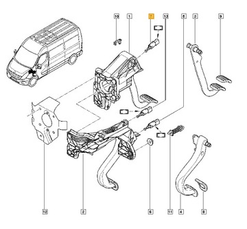 RENAULT MEGANE II SCENIC II ВЫКЛЮЧАТЕЛЬ ТОРМОЗНЫХ ЛАМП