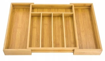 Расширяемый бамбуковый органайзер-вставка в ящик