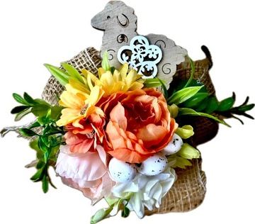 Корзина Пасхальная плетеная корзина для Свенконки с цветочным декором