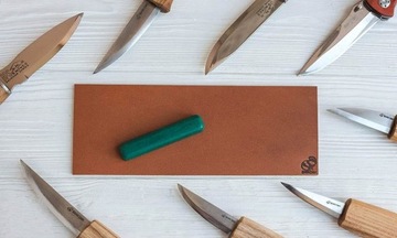 Двусторонний полировщик для коровьей кожи BeaverCraft + две полировальные пасты