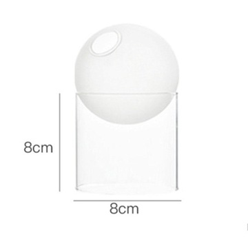 Ваза из прозрачного стекла, колба, контейнер для растений для гидропоники, прозрачная, матовая, высокая