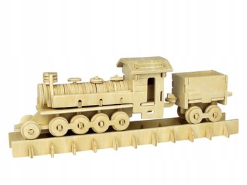 Lokomotywa parowóz II składanka drewniana puzzle 3D P392 Sea-Land
