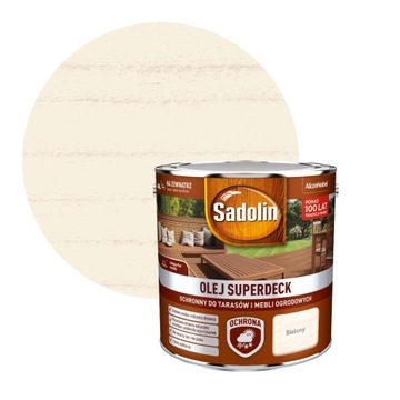 SADOLIN SUPERDECK OLEJ DO TARASÓW 2,5l Bielony
