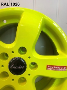 Смесь порошковых красок Неоново-желтый гладкий блеск